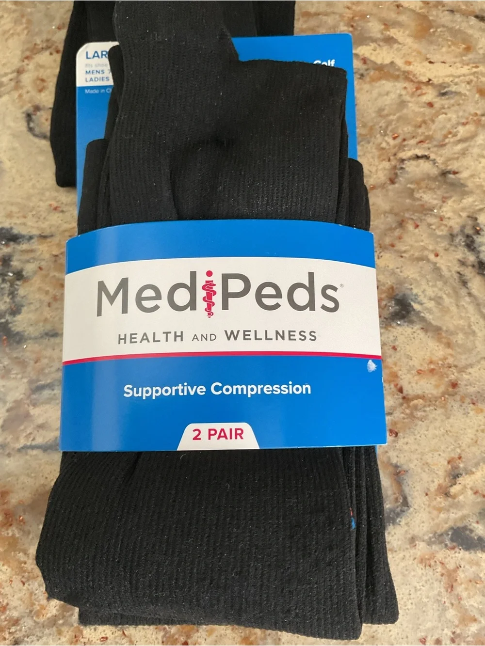 Medipads Black Supportive Compression Over-the-Calf Socks - 4 Pair